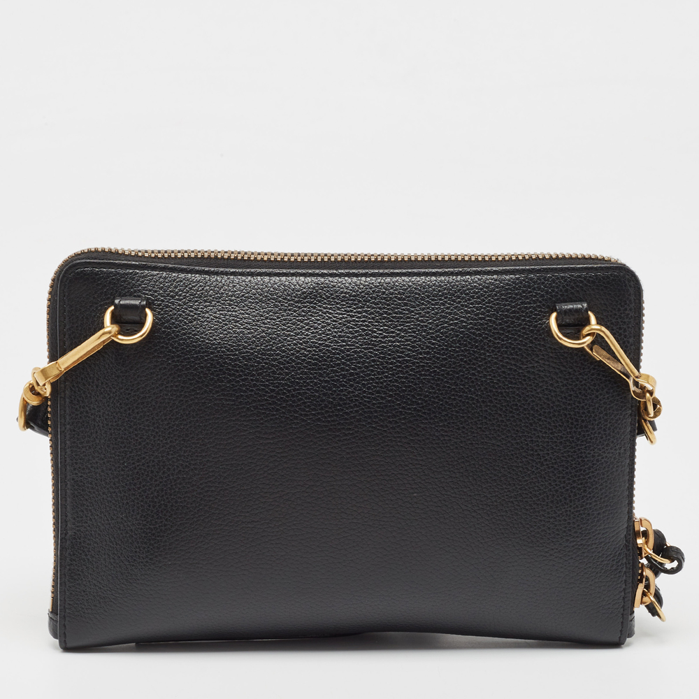 BALENCIAGA Black Leather Neo Classic Small Pouch - Picture 4 of 8